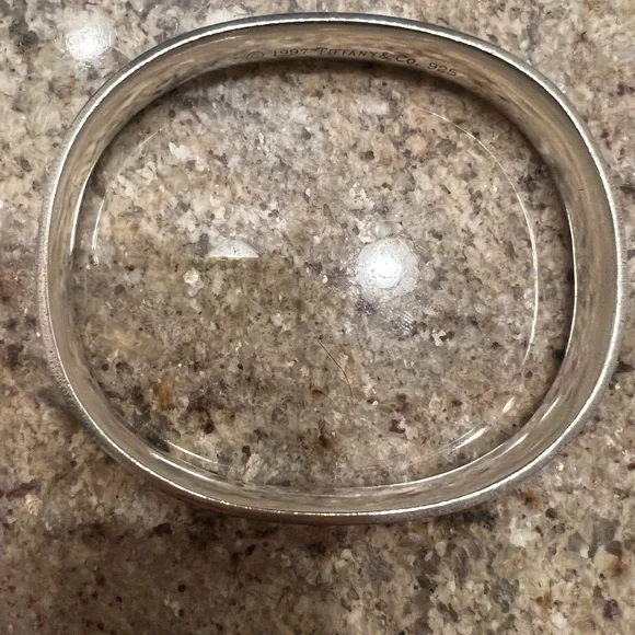 TIFFANY & CO. 1837 sterling silver Extra large bangle bracelet. AUTHENTIC - Picture 5 of 8